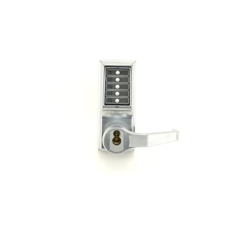 Simplex Kaba Right Hand Mechanical Pushbutton Lever Mortise Combination Entry Passage Lockout with Key R8146S26D